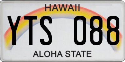 HI license plate YTS088
