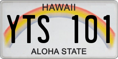 HI license plate YTS101