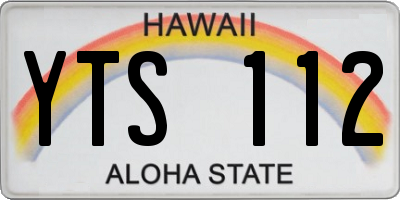 HI license plate YTS112