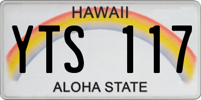 HI license plate YTS117