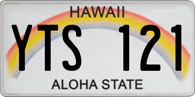 HI license plate YTS121