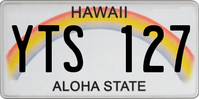 HI license plate YTS127