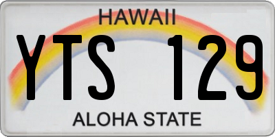 HI license plate YTS129