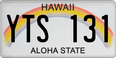 HI license plate YTS131