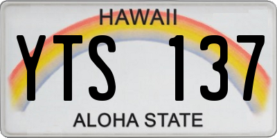 HI license plate YTS137