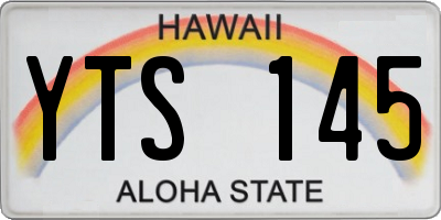 HI license plate YTS145