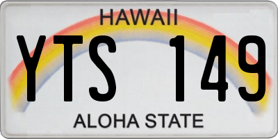 HI license plate YTS149