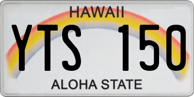 HI license plate YTS150