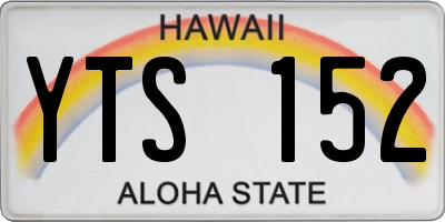 HI license plate YTS152