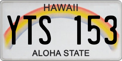 HI license plate YTS153