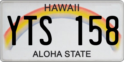 HI license plate YTS158