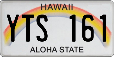 HI license plate YTS161