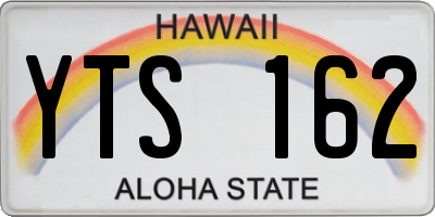 HI license plate YTS162