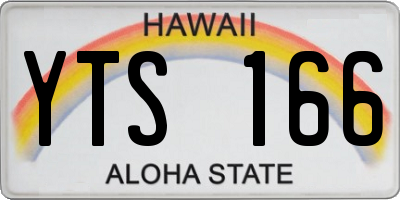 HI license plate YTS166