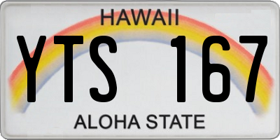 HI license plate YTS167