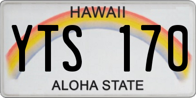 HI license plate YTS170