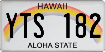 HI license plate YTS182