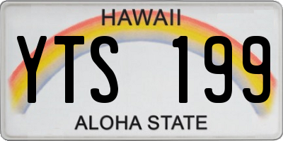HI license plate YTS199