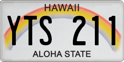 HI license plate YTS211