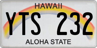HI license plate YTS232