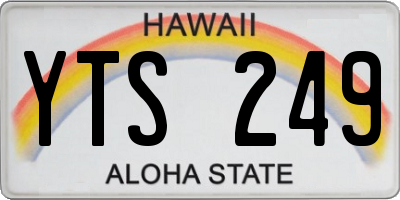 HI license plate YTS249