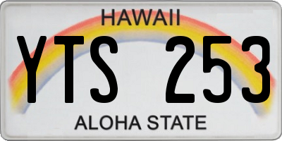 HI license plate YTS253