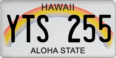HI license plate YTS255