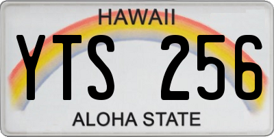 HI license plate YTS256