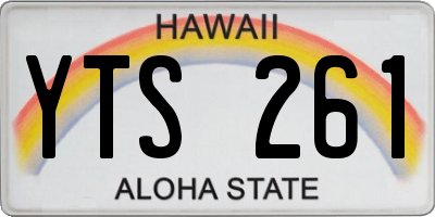 HI license plate YTS261