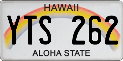 HI license plate YTS262