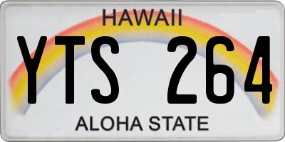 HI license plate YTS264