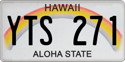 HI license plate YTS271