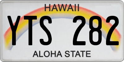 HI license plate YTS282