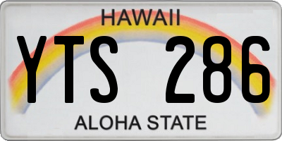 HI license plate YTS286