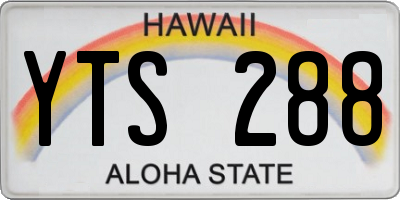 HI license plate YTS288