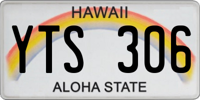 HI license plate YTS306