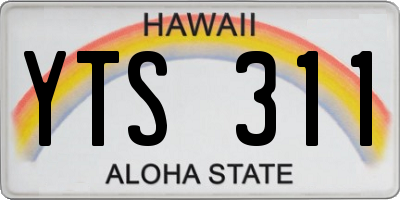 HI license plate YTS311