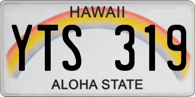 HI license plate YTS319