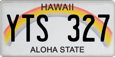HI license plate YTS327