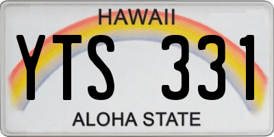 HI license plate YTS331
