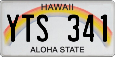 HI license plate YTS341