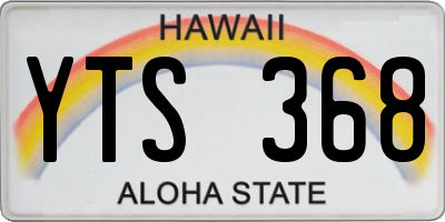HI license plate YTS368