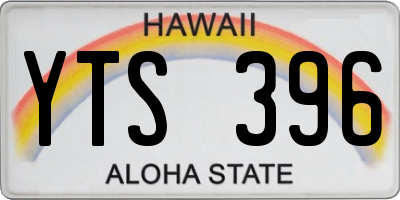 HI license plate YTS396