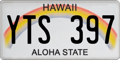 HI license plate YTS397