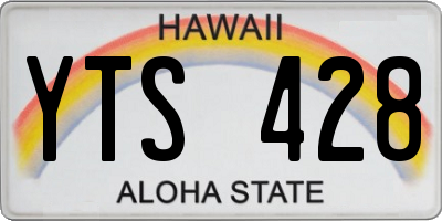 HI license plate YTS428