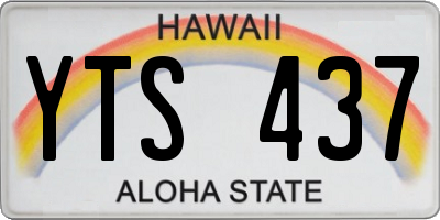 HI license plate YTS437