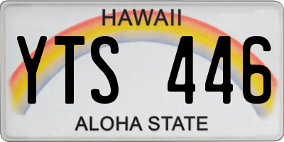 HI license plate YTS446