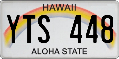 HI license plate YTS448