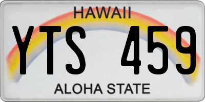 HI license plate YTS459