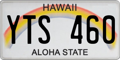 HI license plate YTS460